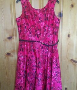 Womans Dress Red Roses